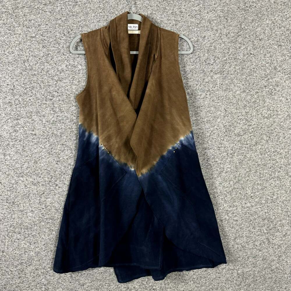 Testimony Los Angeles Women's Size XS Tie Dye Sleeveless Long Cardigan